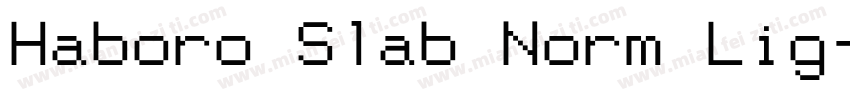 Haboro Slab Norm Lig字体转换